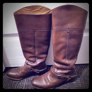 Frye harness brown boots